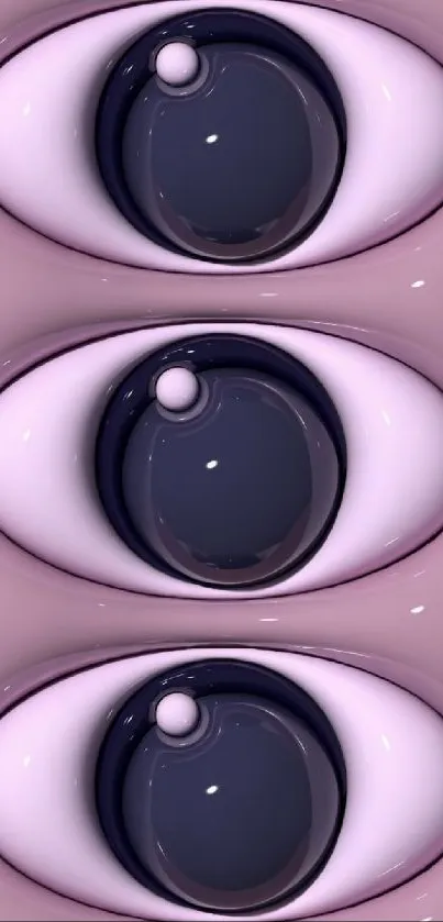 Surreal wallpaper featuring abstract eye pattern with a pink and purple color scheme.