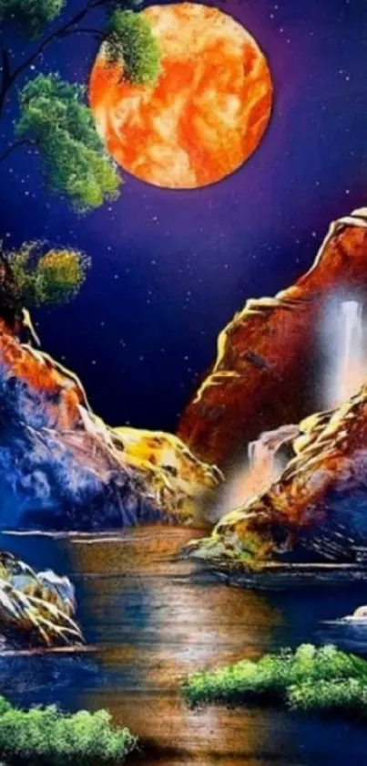 Colorful cosmic landscape wallpaper with vivid colors.