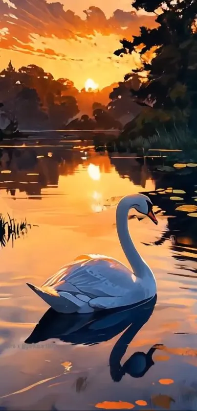 Swans Reflection Beak Live Wallpaper