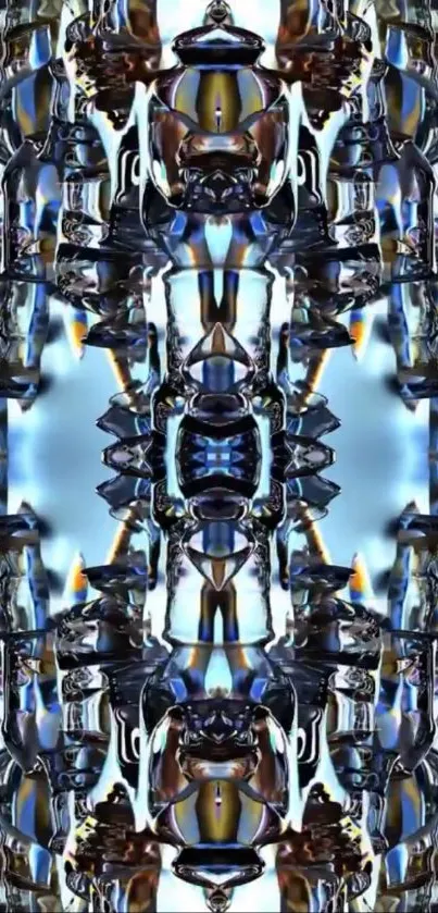 Symmetry Electric Blue Creative Arts Live Wallpaper