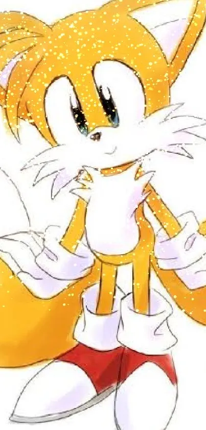 Illustration of Tails, two-tailed fox from Sonic.