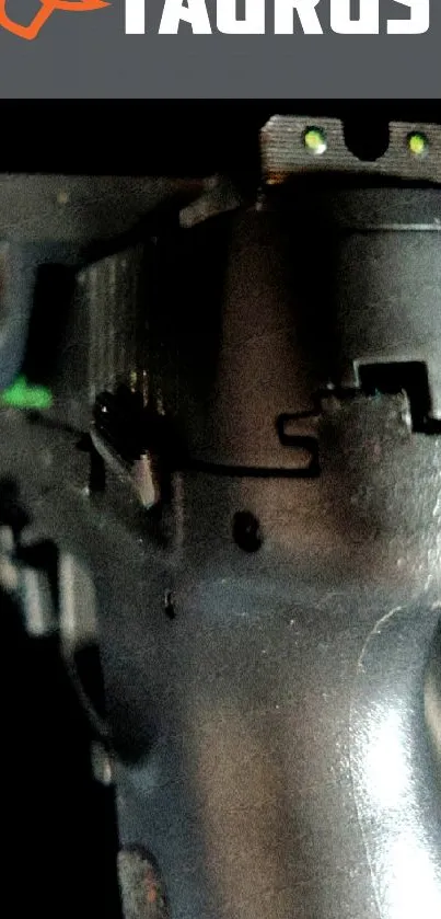 Close-up view of a Taurus pistol with focus on craftsmanship and design.