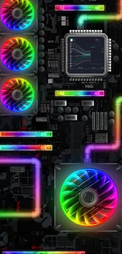 Technology Neon Electronics Live Wallpaper