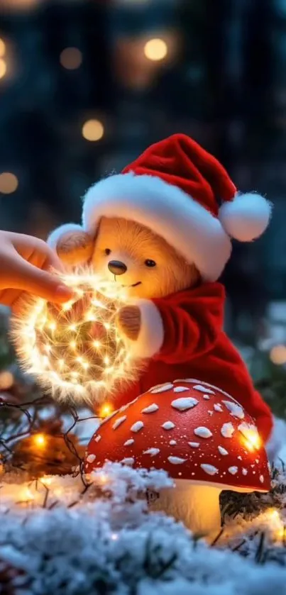 Teddy Bear Toy Christmas Decoration Live Wallpaper