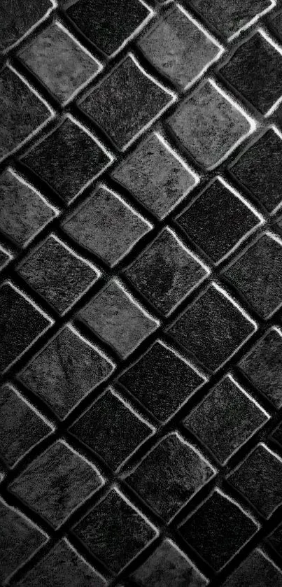 Dark textured tile mobile wallpaper.