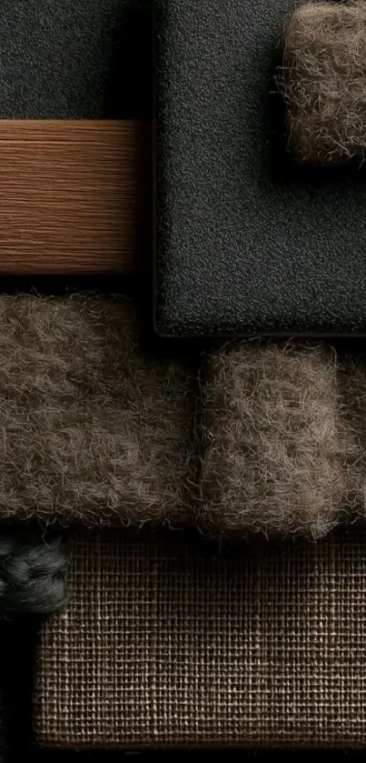 Textured fabric pattern phone wallpaper in neutral tones.