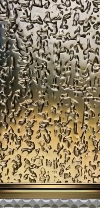 Abstract textured glass art wallpaper with warm tones.