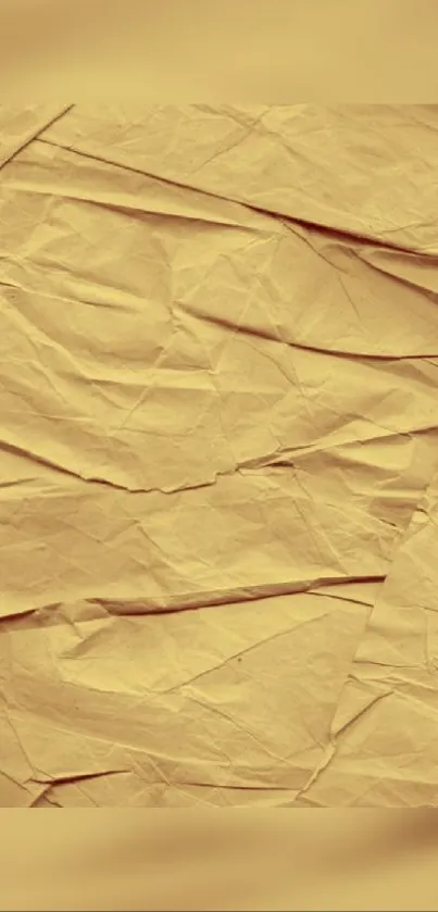 Wrinkled textured paper background in beige tones.