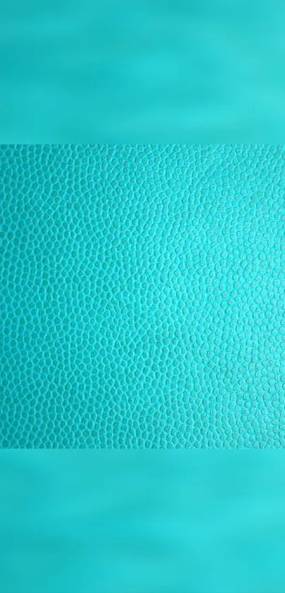 Textured turquoise leather pattern on phone wallpaper.