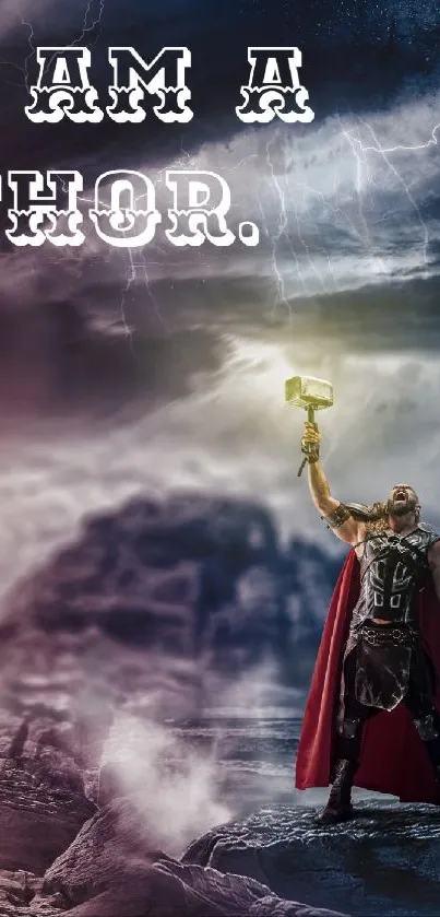 Epic Thor wallpaper with lightning and storm.