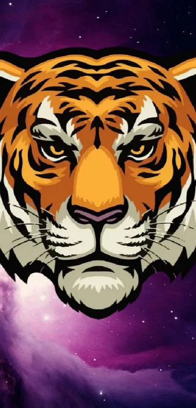 Tiger and Galaxy Wallpaper - free download