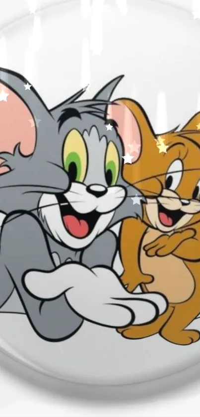 Tom and Jerry cartoon wallpaper with fun and vibrant colors.