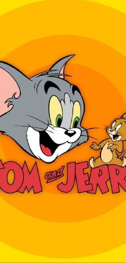 Tom and Jerry vibrant cartoon wallpaper.