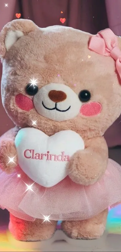 Toy Pink Teddy Bear Live Wallpaper