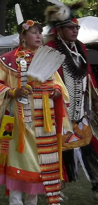 Vibrant traditional attire at a cultural festival event.