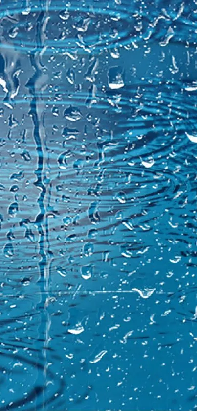 Tranquil blue water ripples wallpaper for mobile phone background.