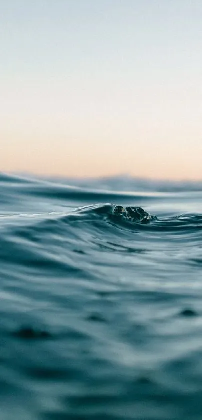 Tranquil ocean waves with a light, soothing atmosphere.