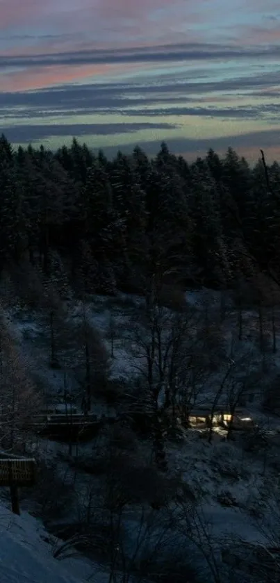 Tree Forest Winter Live Wallpaper