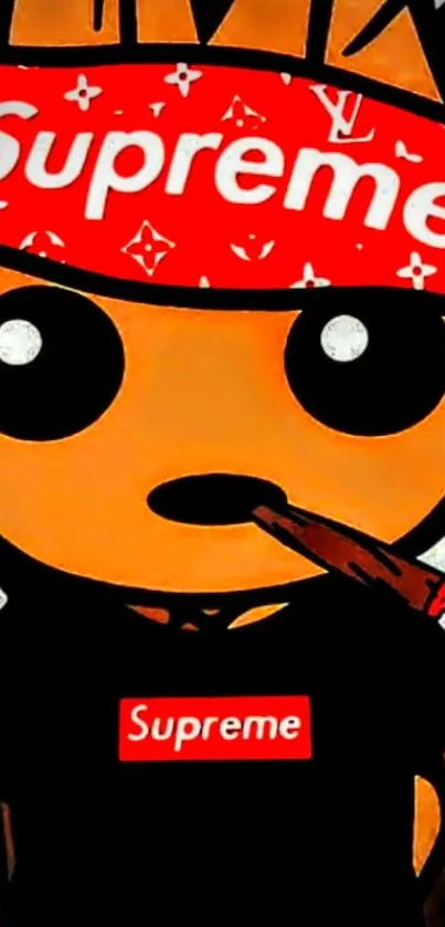 Cartoon character with red bandana wallpaper.