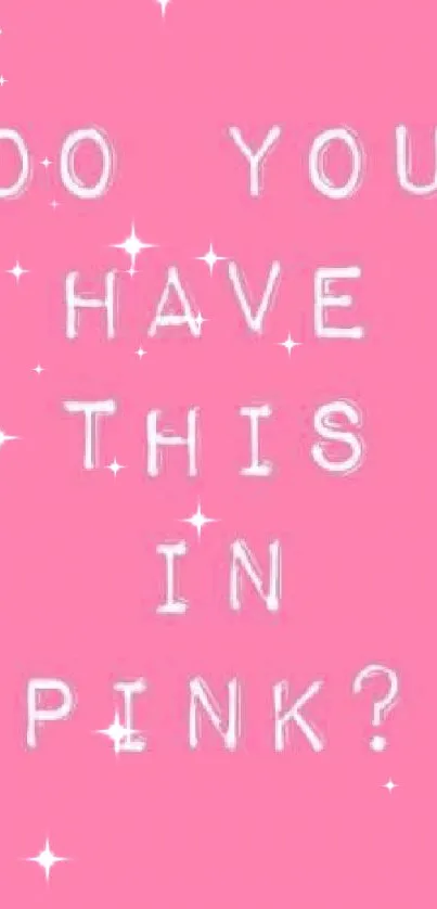 Mobile phone wallpaper with pink background and text.