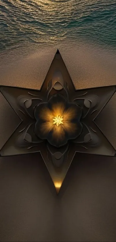 Triangle Gold Amber Live Wallpaper