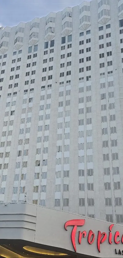 Tropicana Las Vegas hotel facade with modern architecture.