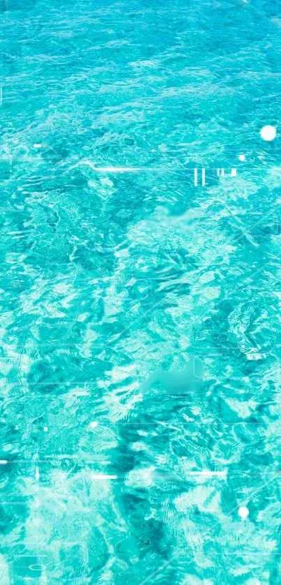 Turquoise water theme mobile wallpaper with vibrant aqua waves.