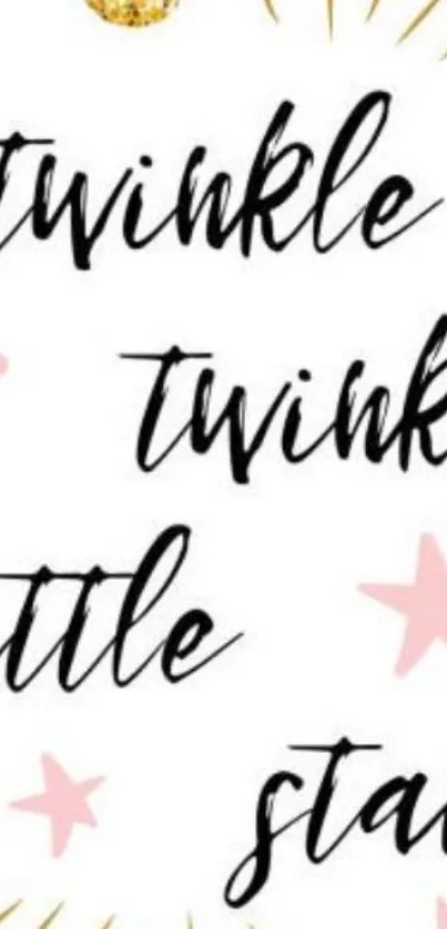 Twinkle star themed mobile wallpaper with text and star graphics.