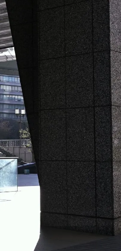 Urban architecture with shadows and light contrast.