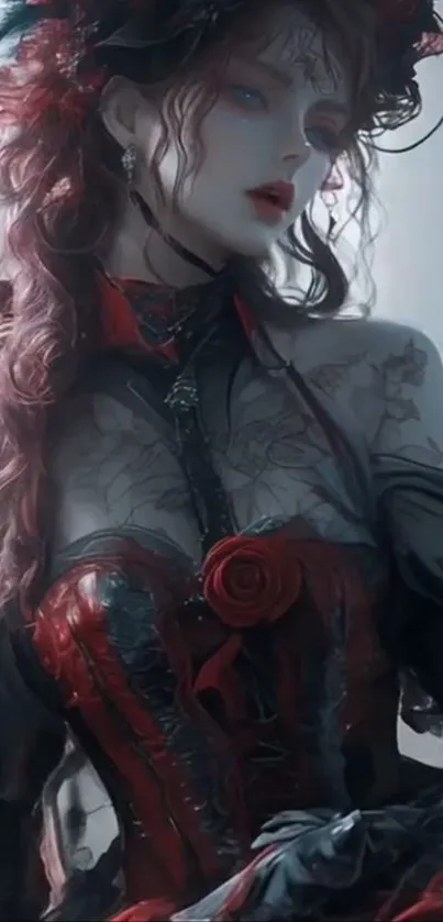 Vampire-themed gothic fantasy art with intricate details.