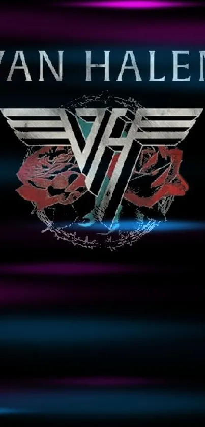 Van Halen band logo with black background