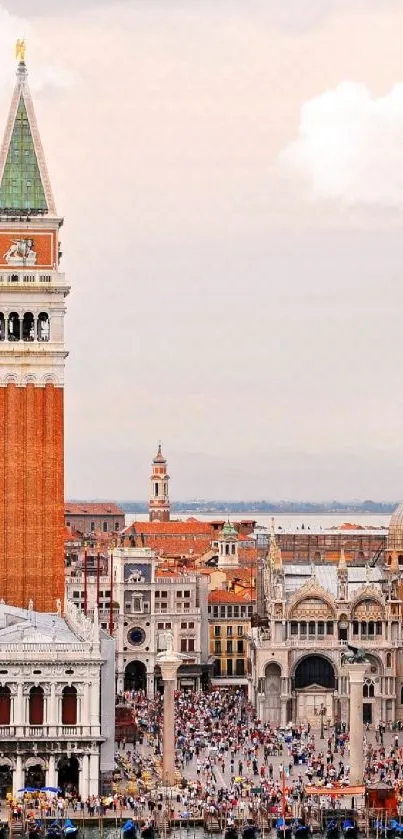 Venice cityscape mobile wallpaper showcasing iconic architecture.