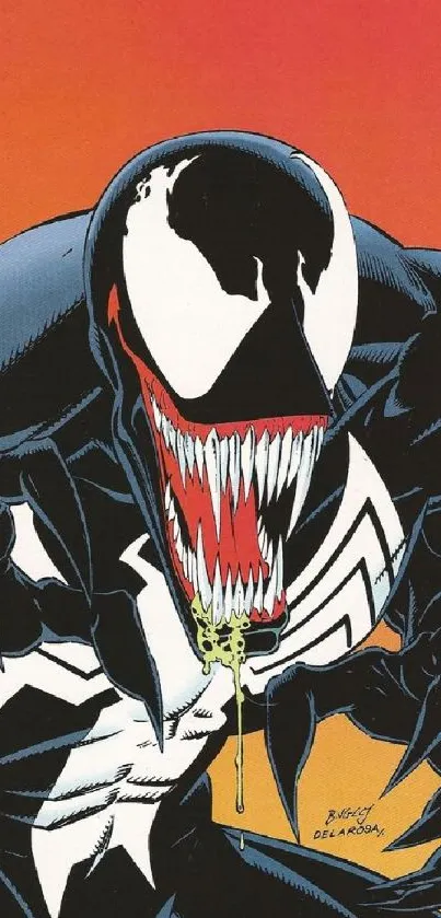 Venom comic art with bold colors and striking design.