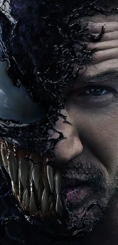 Venom movie wallpaper featuring character transformation.