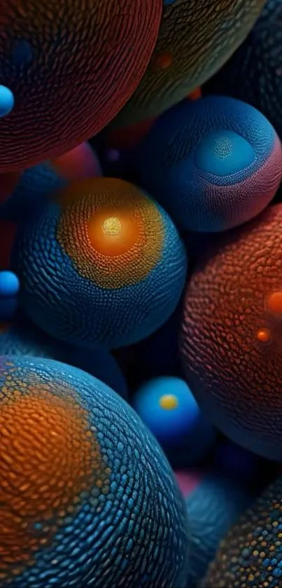 Vibrant 3D abstract spheres with colorful designs.