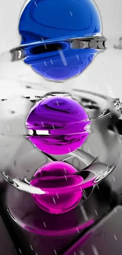 Colorful 3D spheres on a modern abstract background.