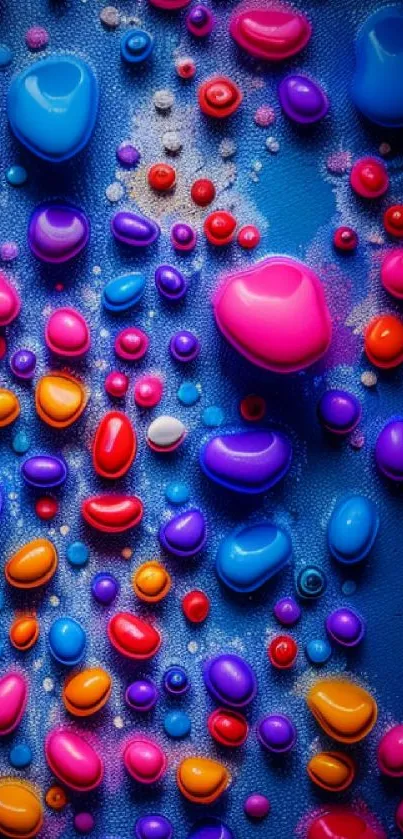 3D bubble art wallpaper with vibrant colors.