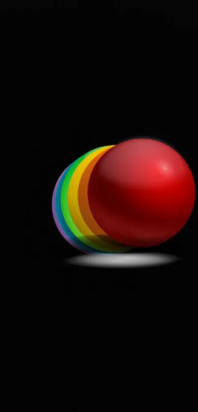 Colorful 3D spheres on a black background wallpaper.