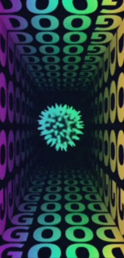 3D vortex wallpaper with vibrant colors and futuristic design.