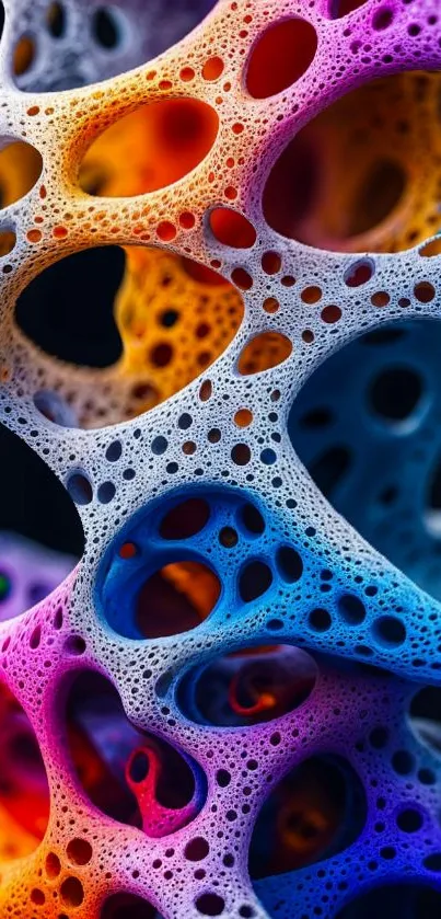 Colorful 3D abstract bubble art wallpaper.