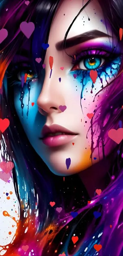 Colorful abstract art wallpaper with vibrant hues and artistic flair.