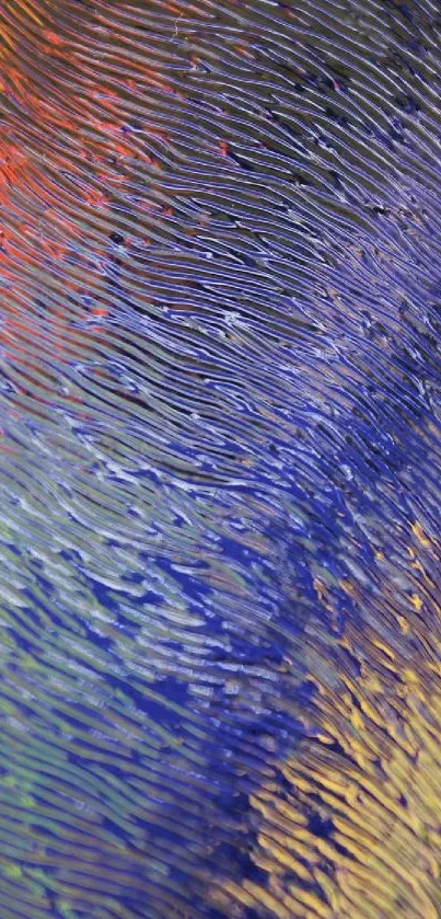 Vibrant abstract blue and multi-color textured wallpaper.