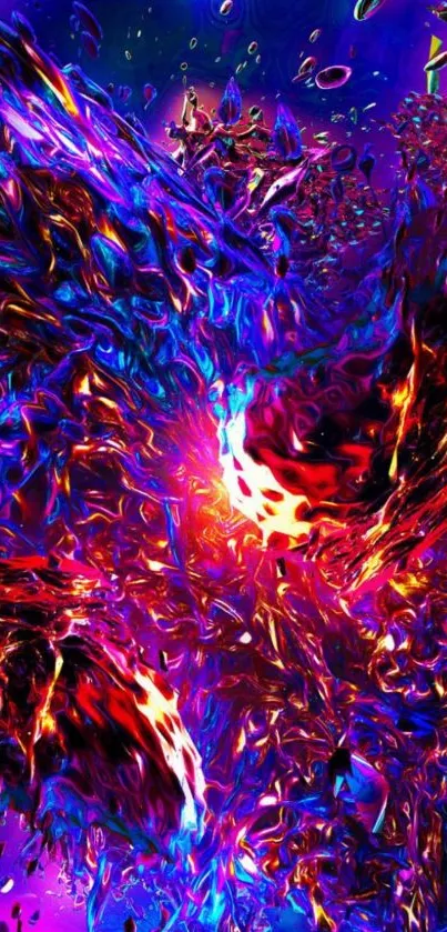 Vibrant abstract wallpaper with fiery colors.