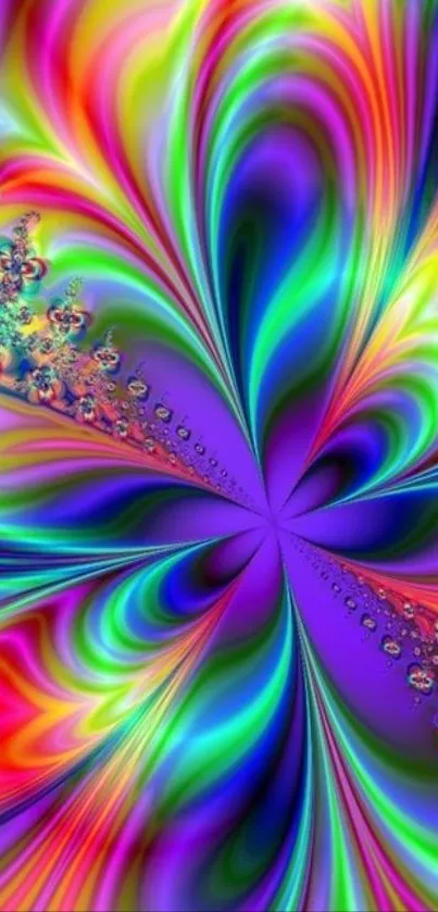 Vibrant abstract colorful fractal design