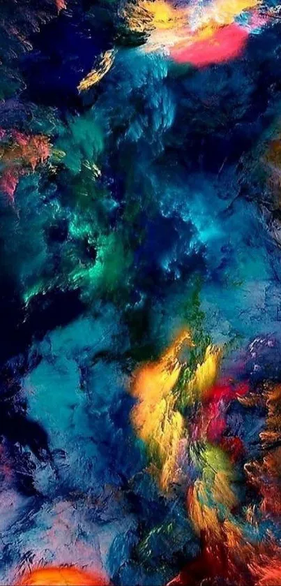 Vibrant abstract art in bold colors.