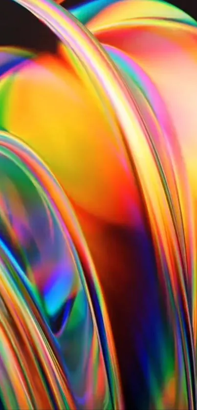 Vibrant abstract art wallpaper with swirling colors.