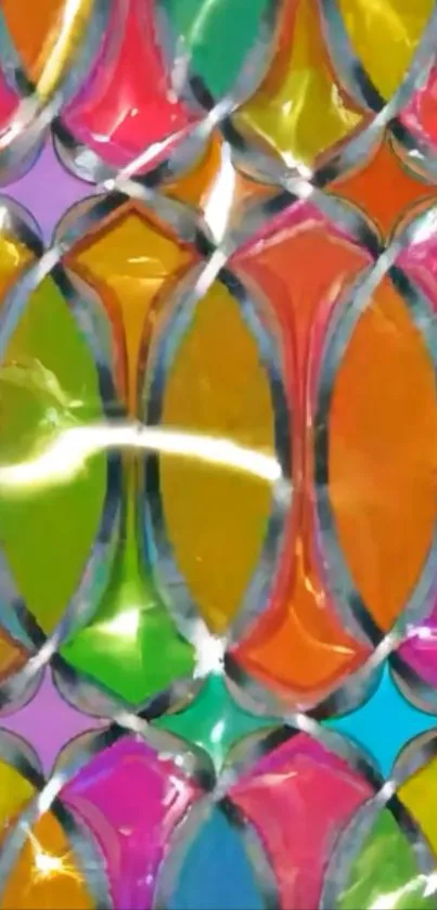 Vibrant orange and pink abstract pattern wallpaper.