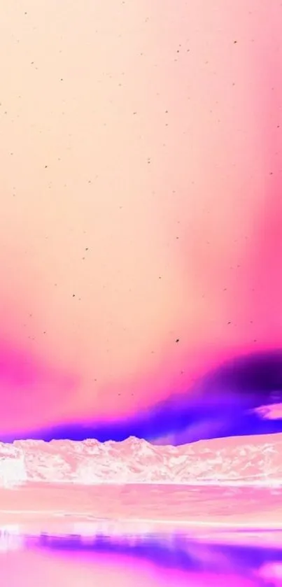 Abstract aurora mobile wallpaper with vibrant pink and purple hues.