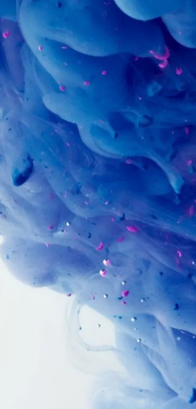 Abstract blue cloud wallpaper with vibrant colors.