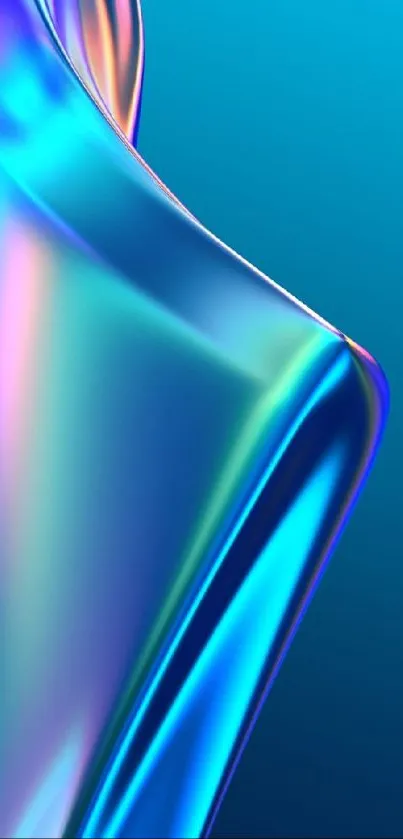 Vibrant abstract blue phone wallpaper with fluid gradient texture.